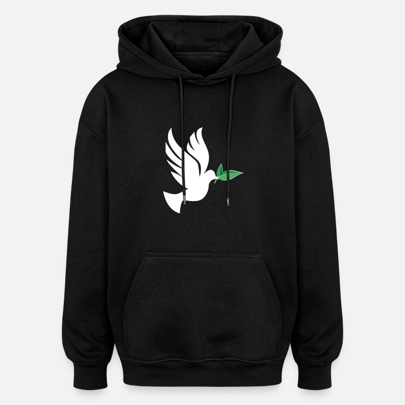 peace - Oversized Unisex Hoodie - black