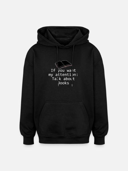 Bücher - Oversized Unisex Hoodie - Schwarz