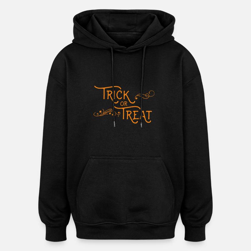 Halloween truc ou traitement - Sweat à capuche oversize unisexe - noir