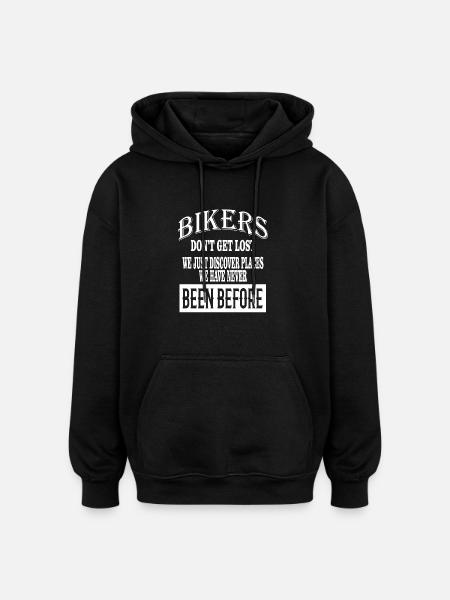 Biker Bike Motorcycle Sayings - Oversized Unisex Hoodie - black