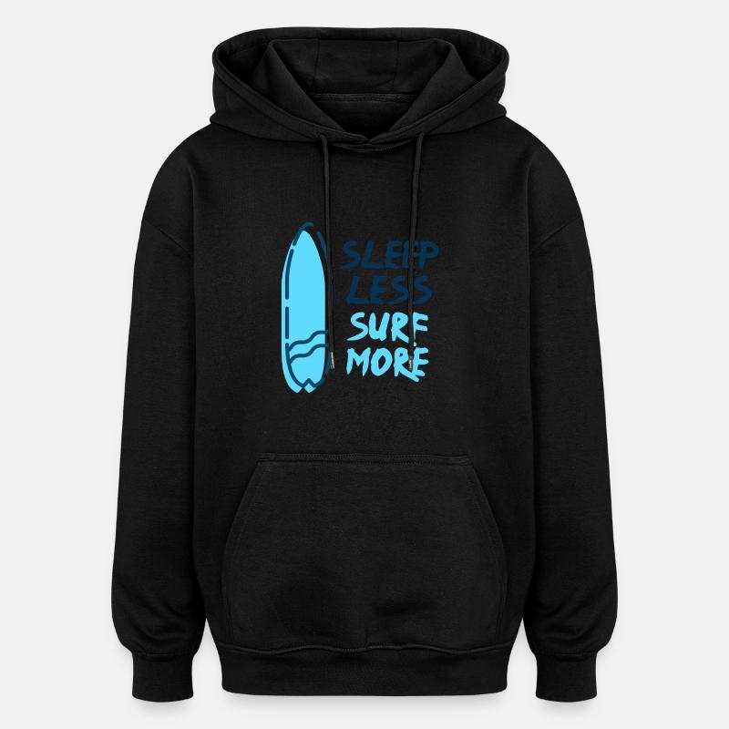 Surf - Sleep Less Surf Plus - Sweat à capuche oversize unisexe - noir