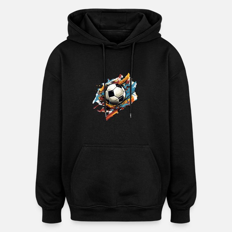 Fußball Ball - Oversized Unisex Hoodie - Schwarz