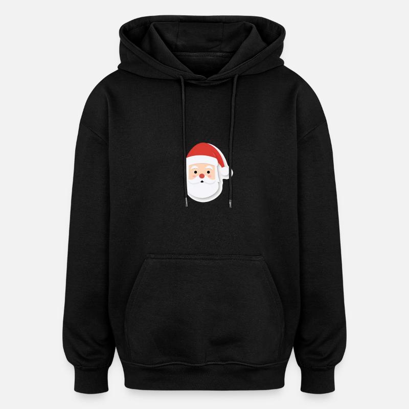Père Noël - illustration - Sweat à capuche oversize unisexe - noir