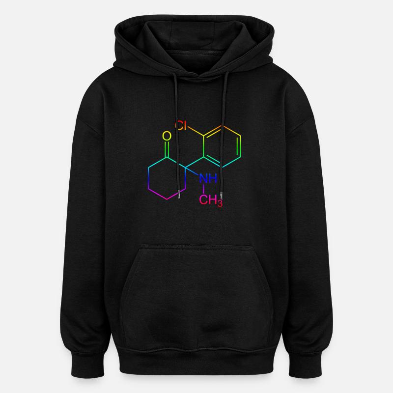 Ketamin Strukturformel - Oversized Unisex Hoodie - Schwarz