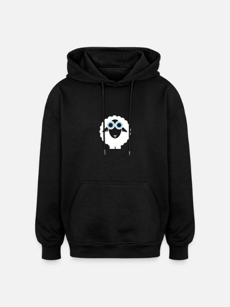 Schaf - Oversized Unisex Hoodie - Schwarz