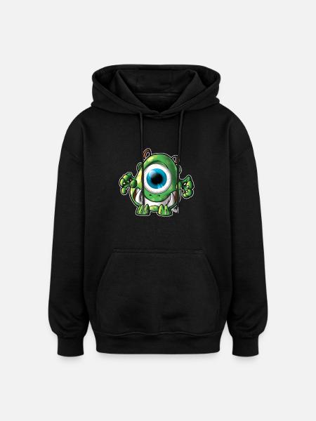 Globulus - Sweat à capuche oversize unisexe - noir