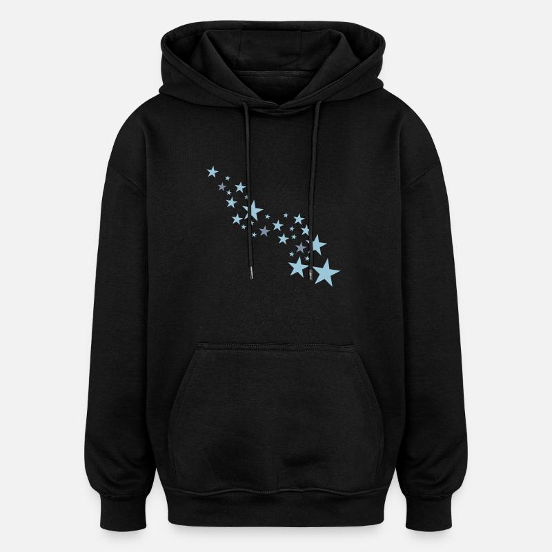 stars - Sweat à capuche oversize unisexe - noir