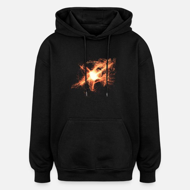 Explosion - Oversized Unisex Hoodie - Schwarz