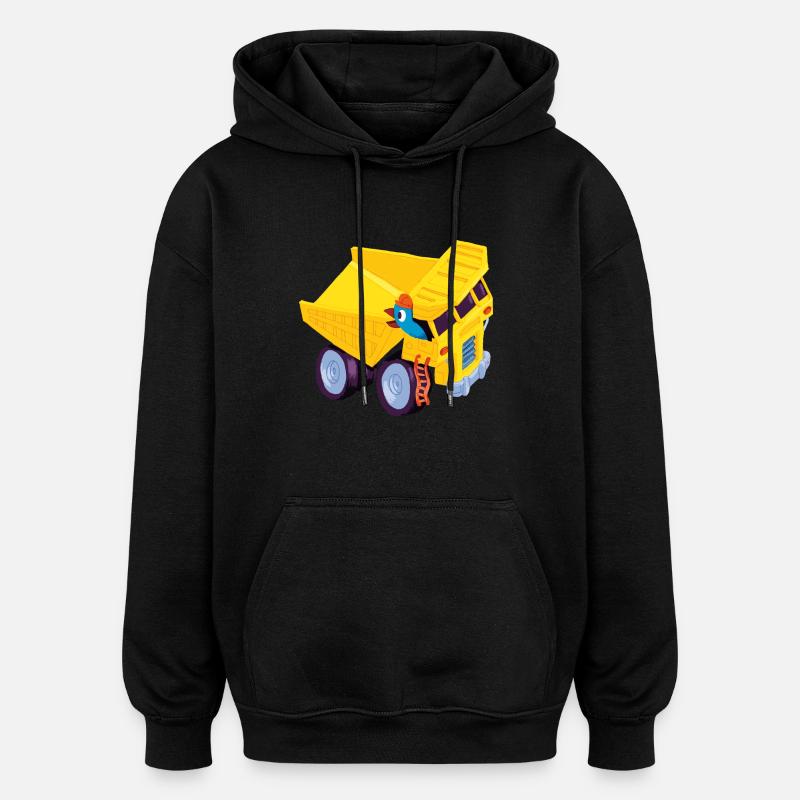 Bird à pelles - Sweat à capuche oversize unisexe - noir