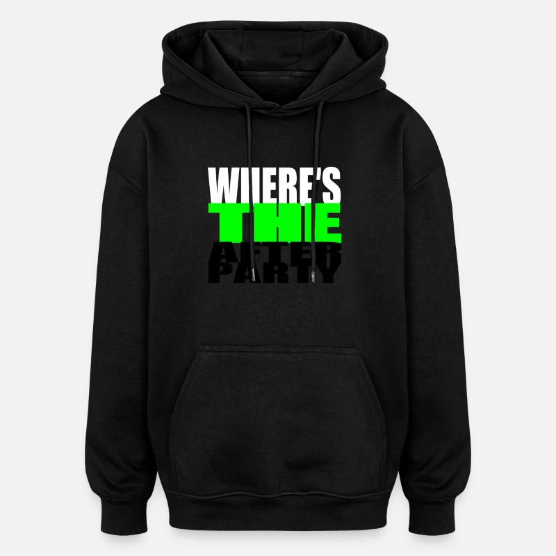 Après la fête - Sweat à capuche oversize unisexe - noir