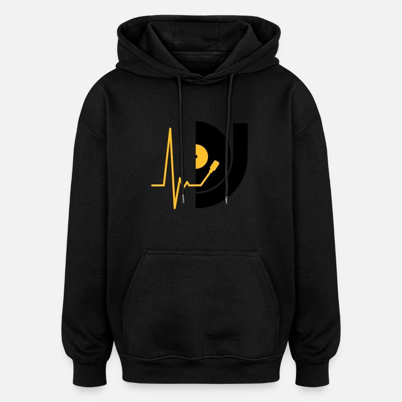 music_pulse_dj - Sweat à capuche oversize unisexe - noir