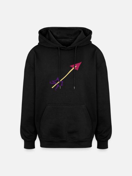 Symbol - Shooting Arrow - Oversized Unisex Hoodie - black