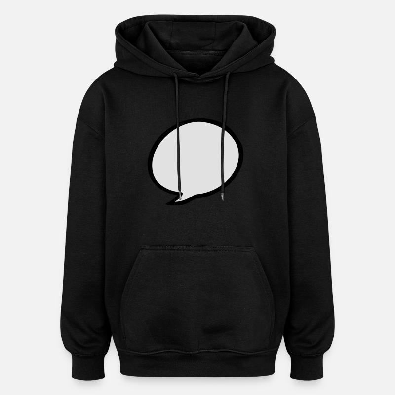 bulle bd - Sweat à capuche oversize unisexe - noir