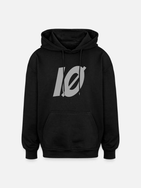 ÏLE D'OLERON IØ gris - Sweat à capuche oversize unisexe - noir