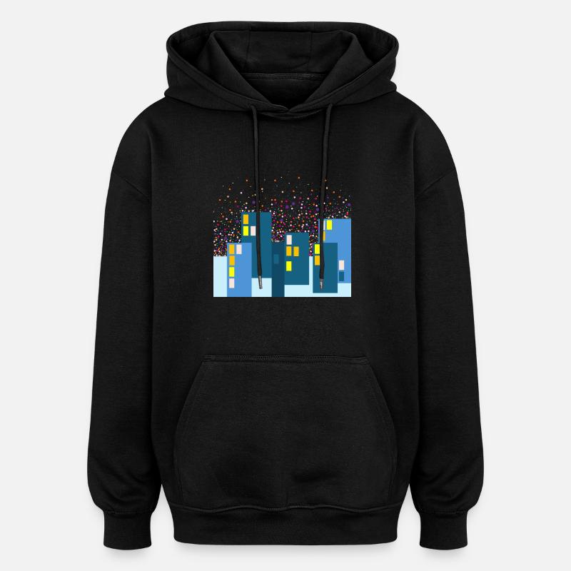 Zuhause daheim - Oversized Unisex Hoodie - Schwarz