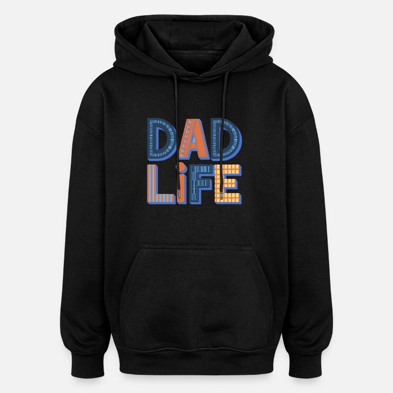 Dad Life - Oversized Unisex Hoodie - Schwarz