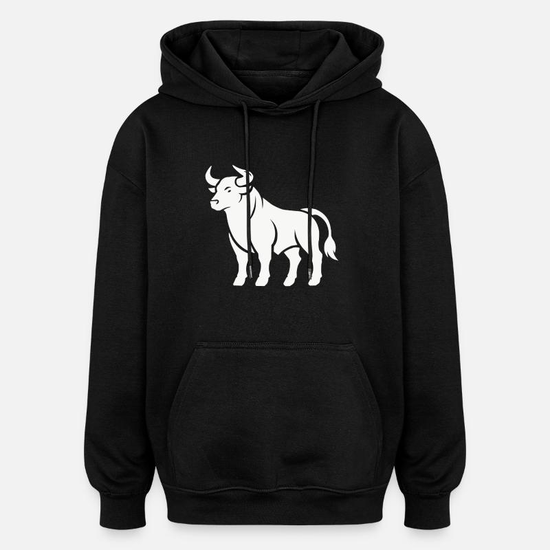 bull - Oversized Unisex Hoodie - black