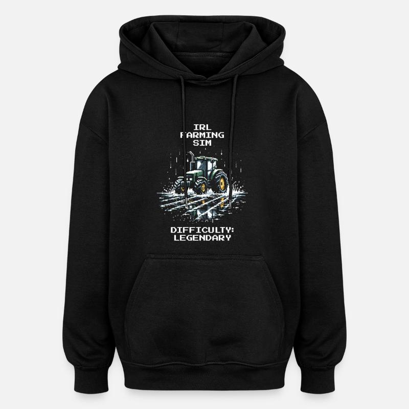 IRL Farming | Difficulty: Legendary - Oversized Unisex Hoodie - black