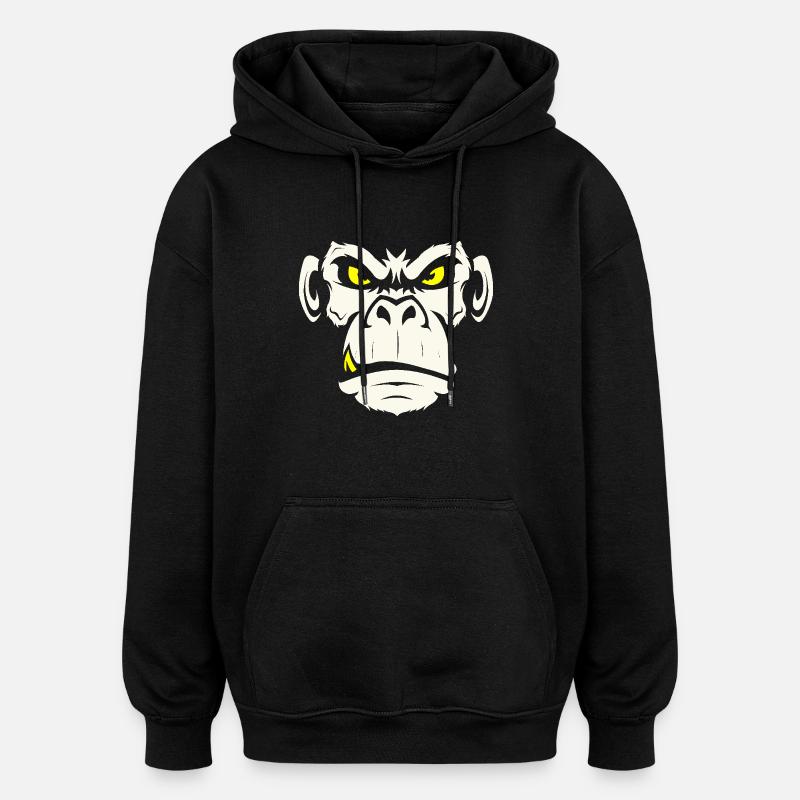 monkey2 01 - Oversized Unisex Hoodie - black