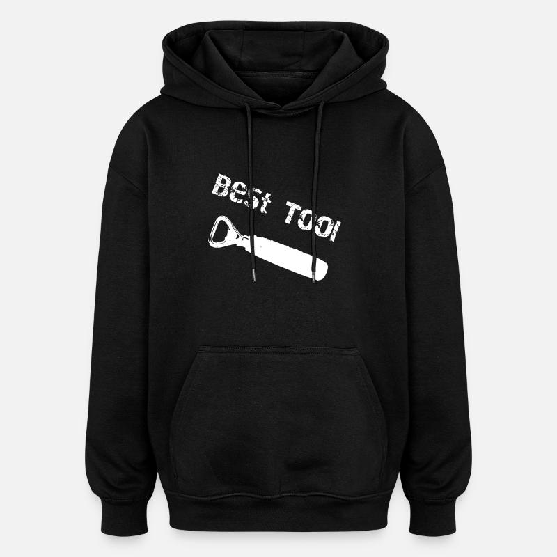 Flaschenöffner Best Tool - Oversized Unisex Hoodie - Schwarz