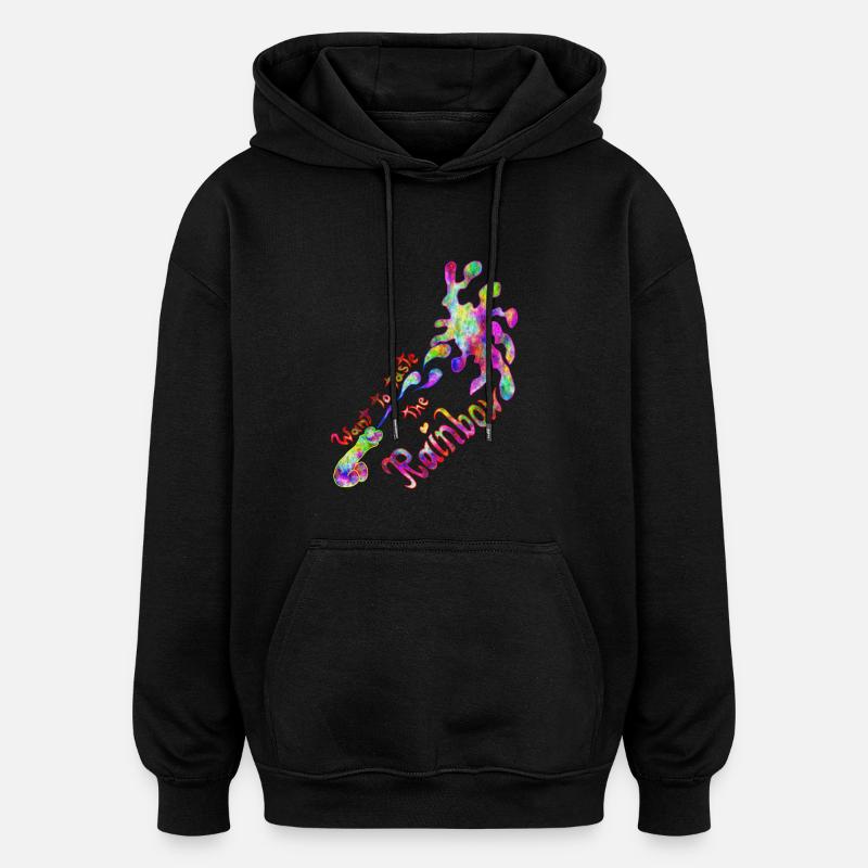 Taste the Rainbow - Oversized Unisex Hoodie - Schwarz