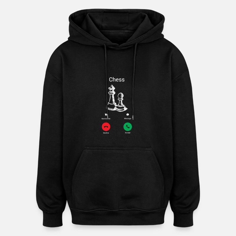 Schach ruft! - Oversized Unisex Hoodie - Schwarz