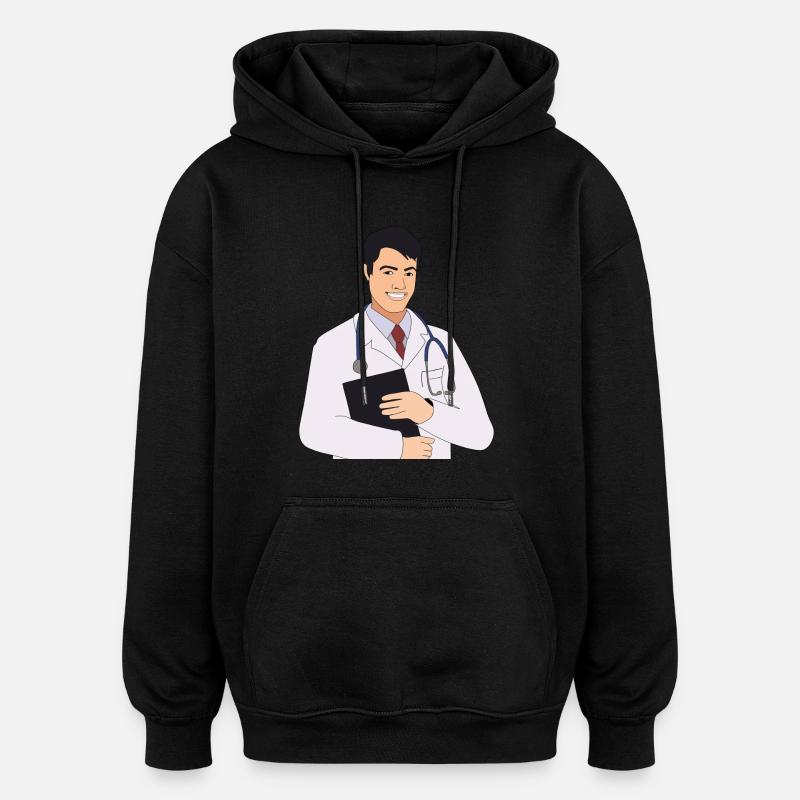 Arzt - Oversized Unisex Hoodie - Schwarz
