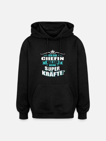 CHEFIN-Superkräfte GESCHENK - Oversized Unisex Hoodie - Schwarz