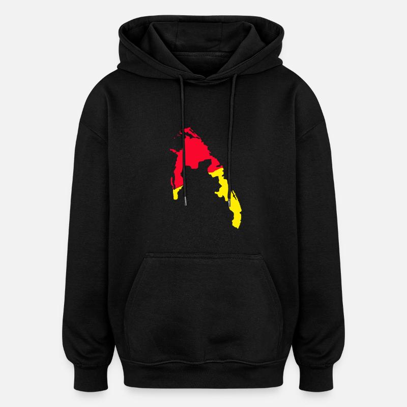 eemap.png - Oversized Unisex Hoodie - Schwarz