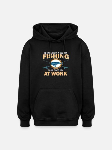 Fishing - Gift - Shirt - Oversized Unisex Hoodie - black
