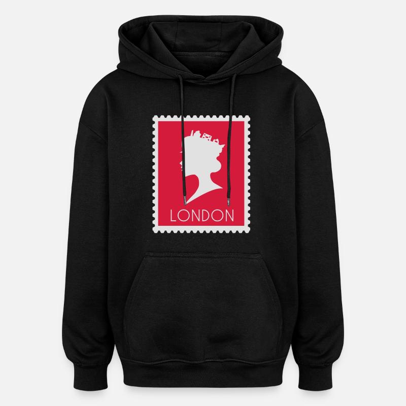 à Londres - Sweat à capuche oversize unisexe - noir