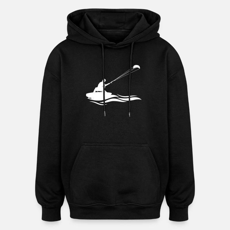 Kitesurf - Kitesurf - Kitesurf - Cadeau - Sweat à capuche oversize unisexe - noir