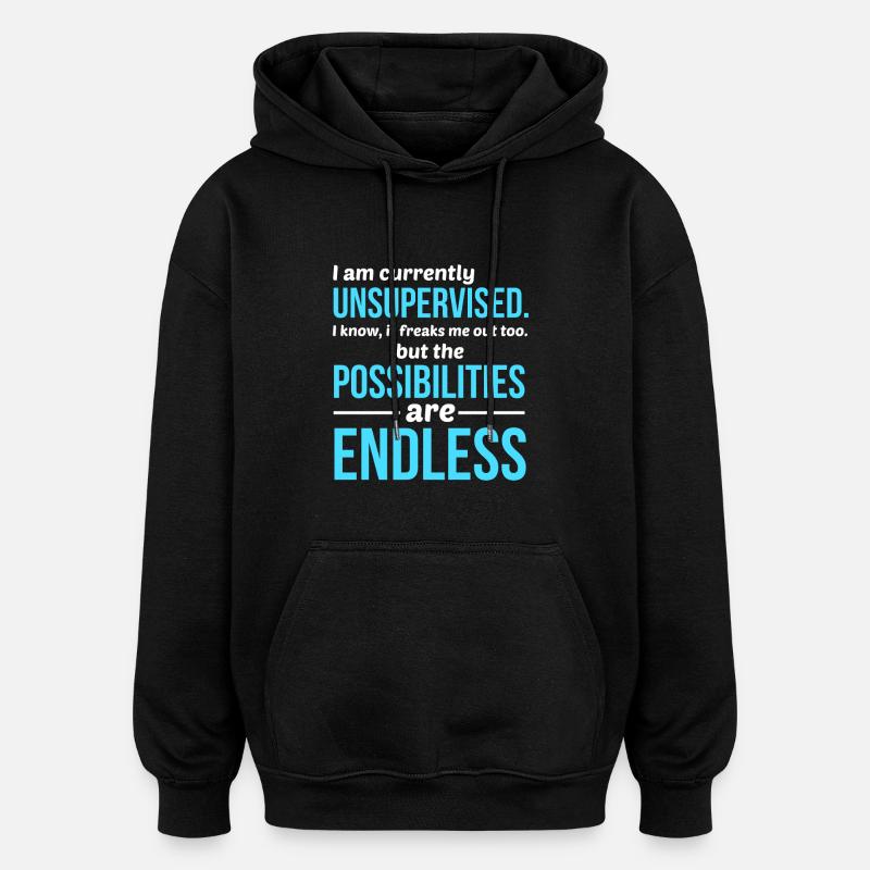 unsupervised - Oversized Unisex Hoodie - black