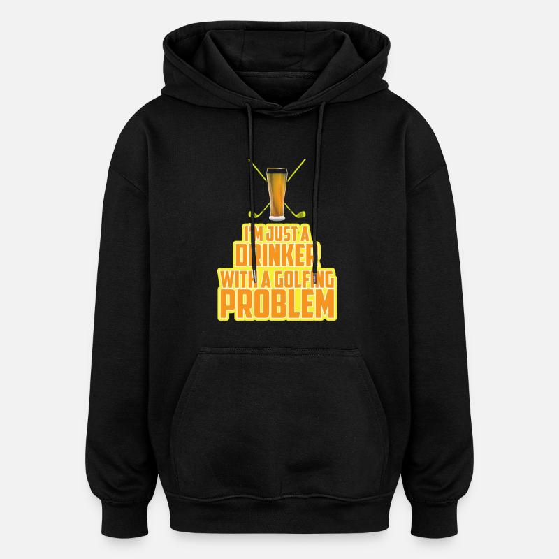Golfing problem - Oversized Unisex Hoodie - black
