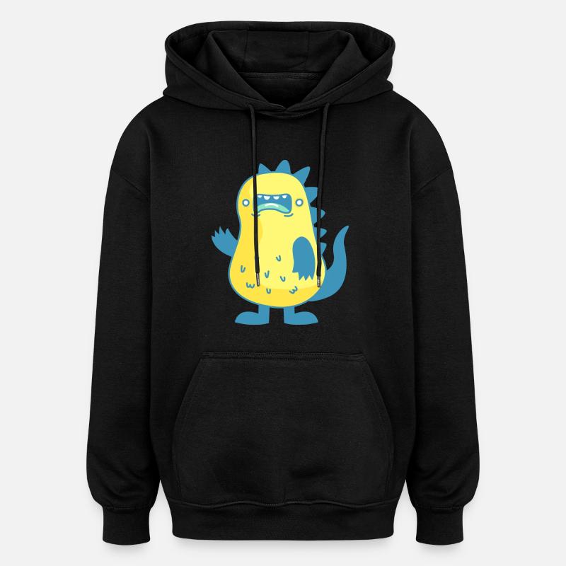 monstre - Sweat à capuche oversize unisexe - noir