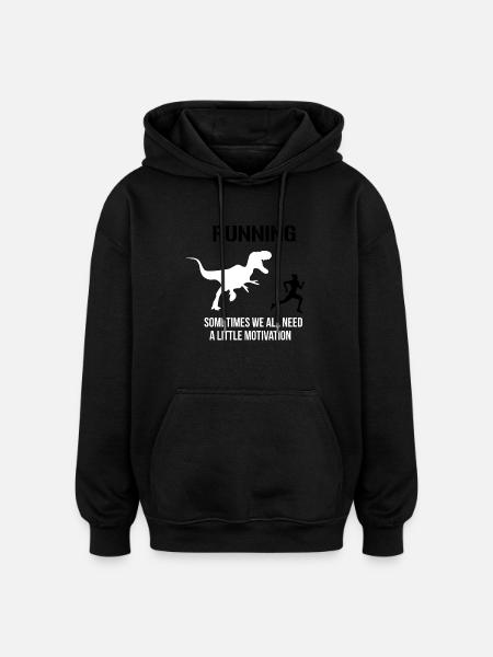 Motivation to run - Oversized Unisex Hoodie - black
