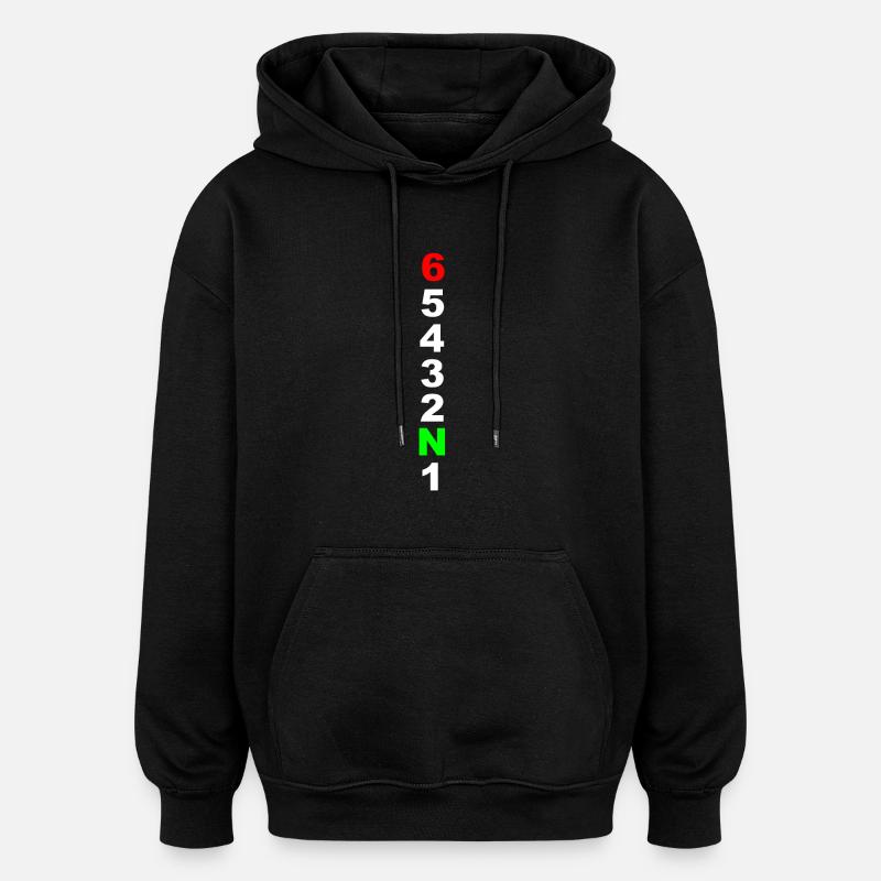 Motorrad - Oversized Unisex Hoodie - Schwarz