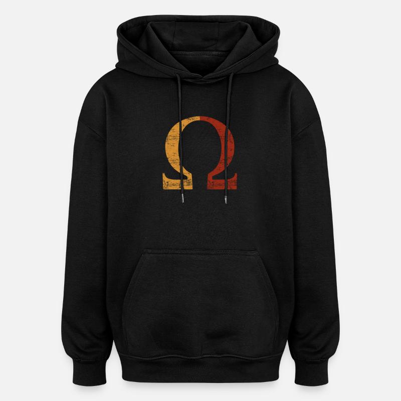 Omega Graphics - Oversized Unisex Hoodie - black