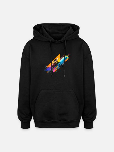 Motocross - Oversized Unisex Hoodie - Schwarz