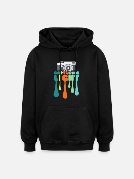 Photography camera gift - Oversized Unisex Hoodie - black