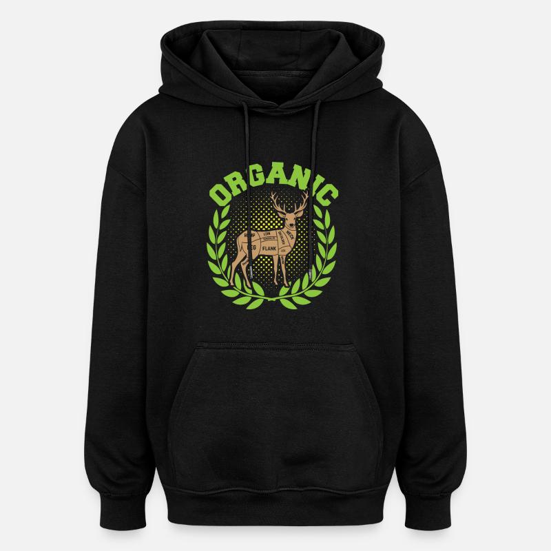 Bio-Jagd - Oversized Unisex Hoodie - Schwarz