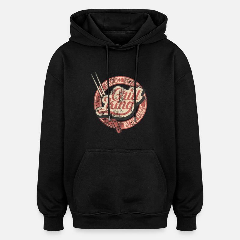 Grilling Shirt Funny Gift - Oversized Unisex Hoodie - black