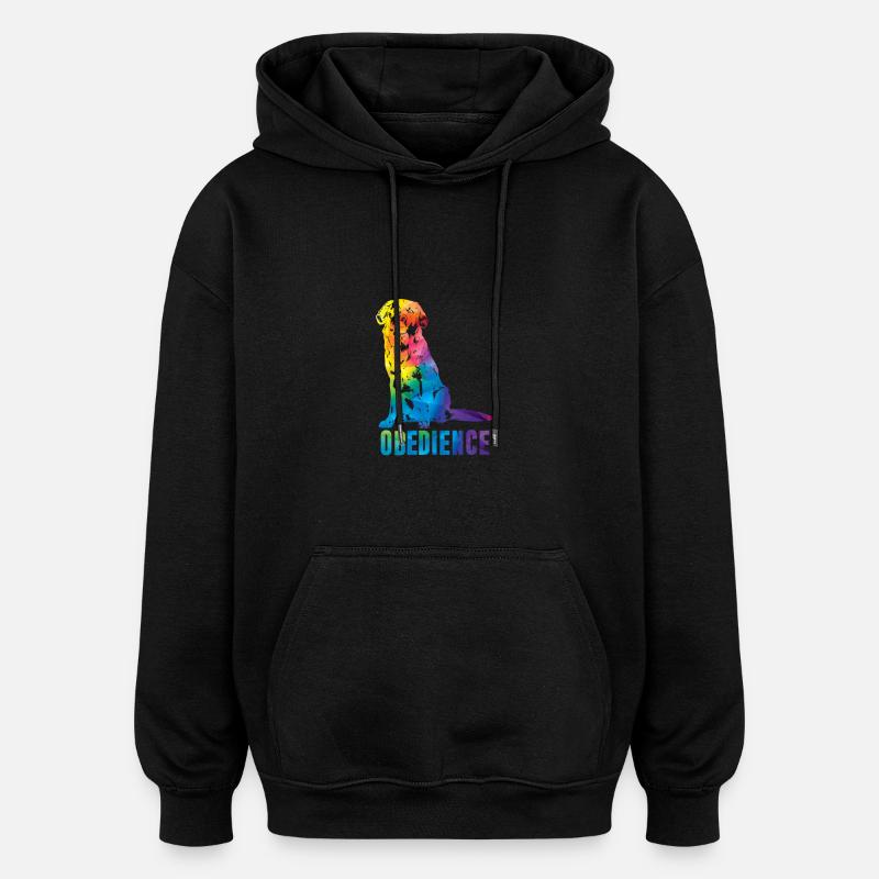 T-Shirt Retriever Obedience - Sweat à capuche oversize unisexe - noir