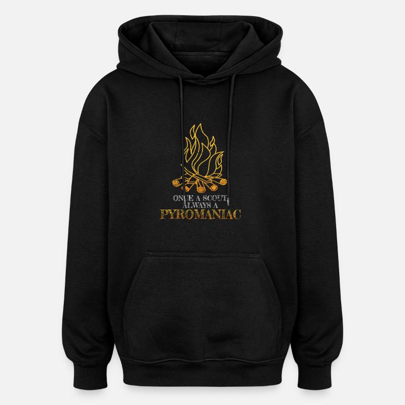 Lagerfeuer - Pfadfinder Pyromane Geschenk - Oversized Unisex Hoodie - Schwarz