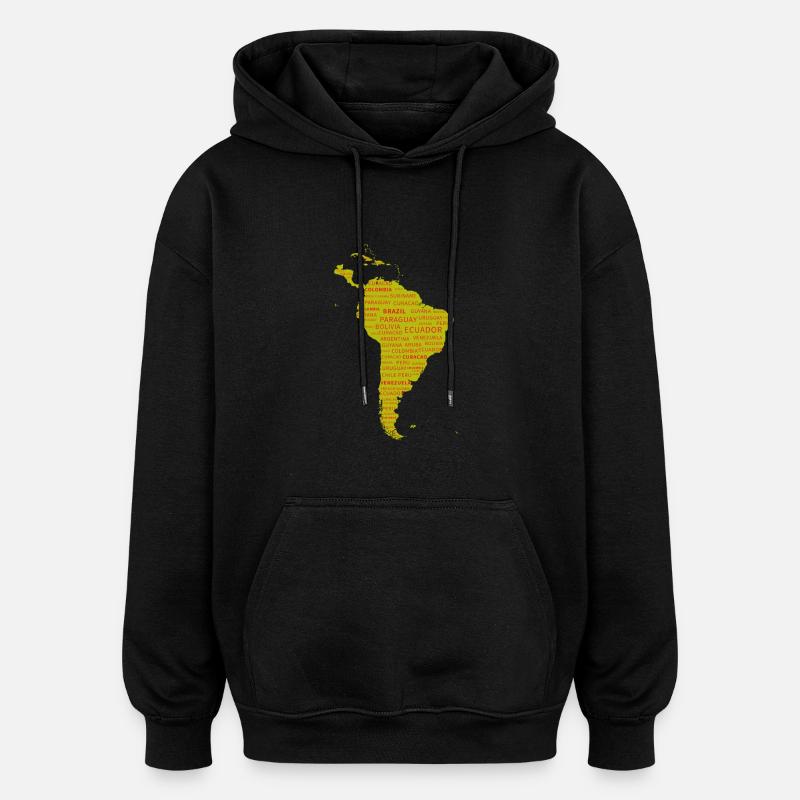Südamerika Kontinent. Geschenkidee. - Oversized Unisex Hoodie - Schwarz