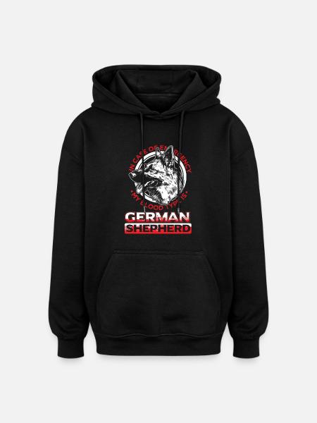 German shepherd - Oversized Unisex Hoodie - black
