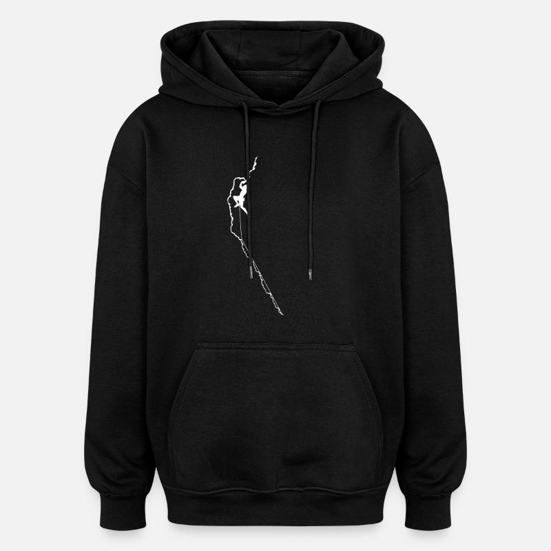 Klettern - Oversized Unisex Hoodie - Schwarz