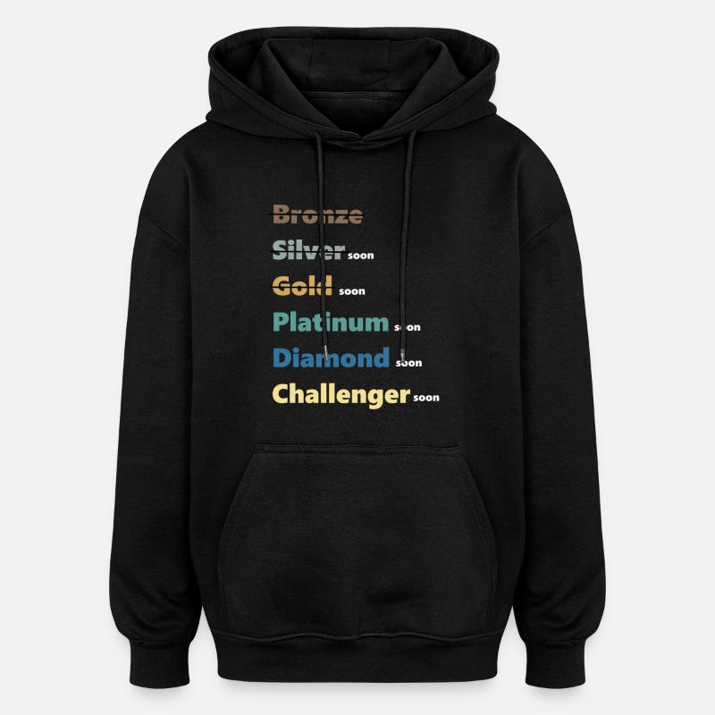 Ranking Elo Platinum - Oversized Unisex Hoodie - black