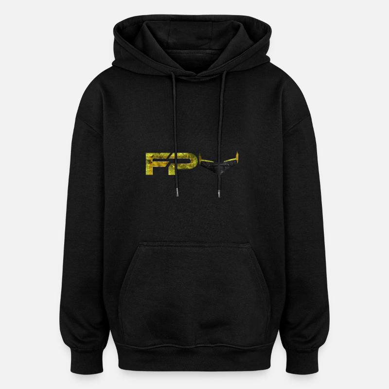 FPV Nurflügler - Oversized Unisex Hoodie - Schwarz