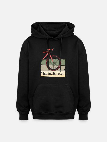 Bicycle saying gift idea - Oversized Unisex Hoodie - black